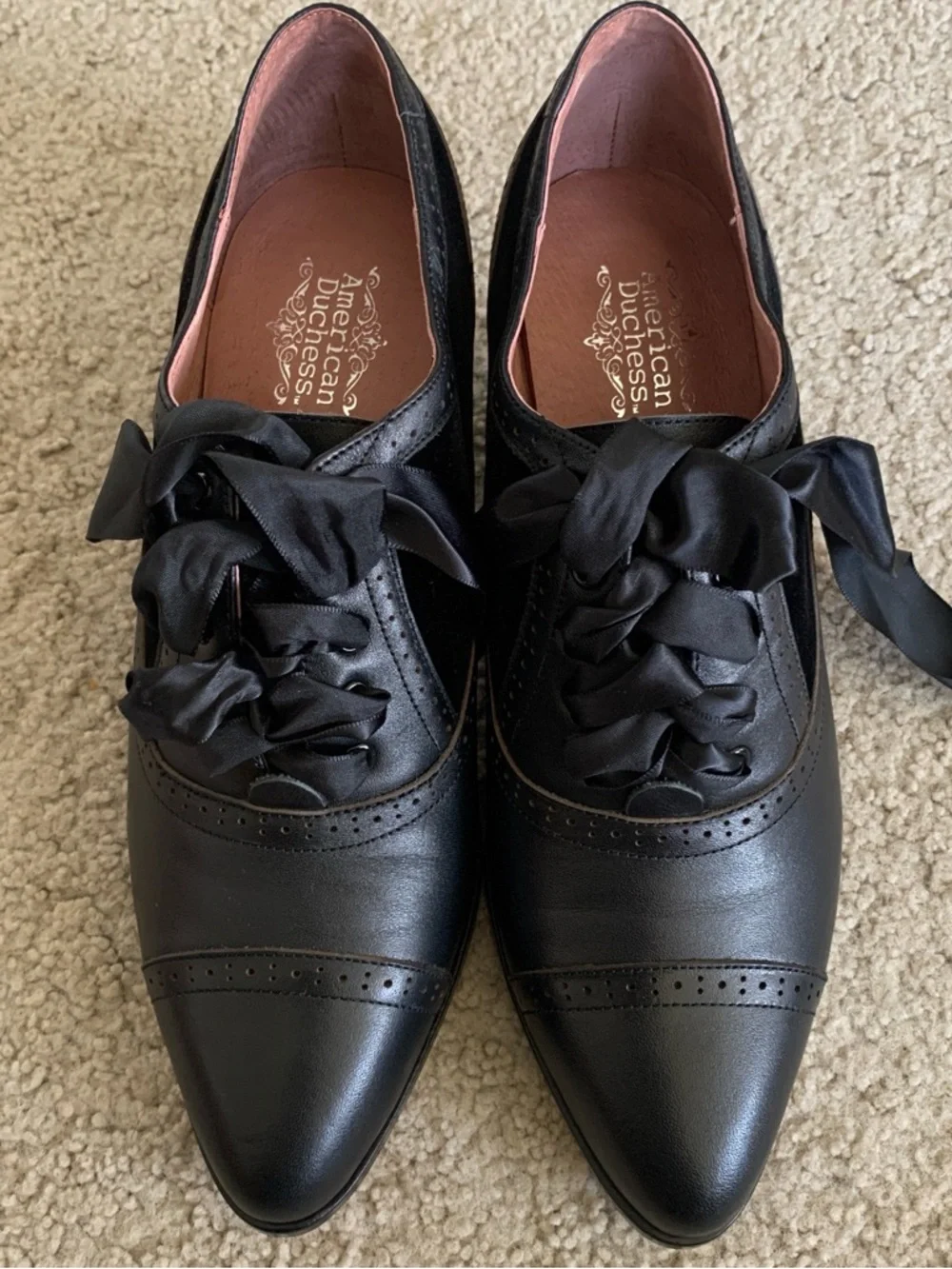 American duchess leather oxfords